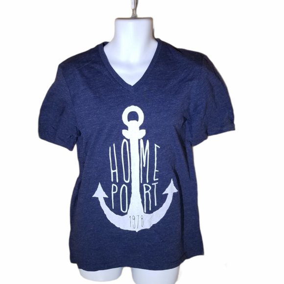 New with Tags SIMONS Blue Anchor T-Shirt (S/M) - Picture 1 of 2